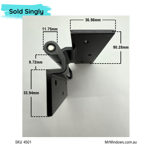 Hinge - sold singly - Zebratti hardware
