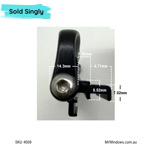 Bifold hinge handle - suits Fisher, Rylock, Vistalite, Nebulite doors