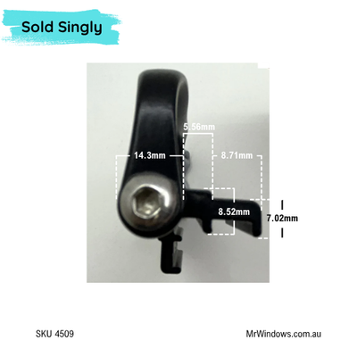 Bifold hinge handle - suits Fisher, Rylock, Vistalite, Nebulite doors