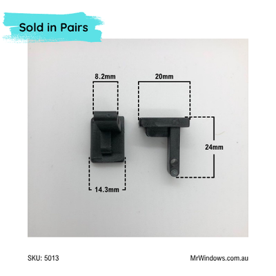 Double Hung Sash Guide Block Set - LH and RH - suits Alcan, Capral, Caprol systems