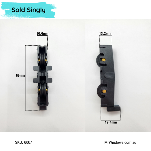Window rollers - suits AWS Vantage - Double Bogey- Sold singly