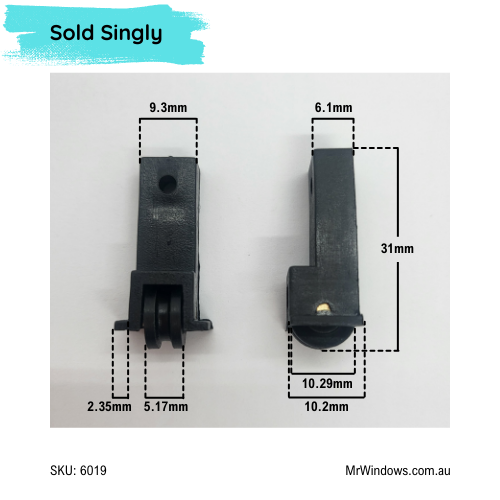 Window rollers - suits Bradnams, Wideline  Windows - Sold singly