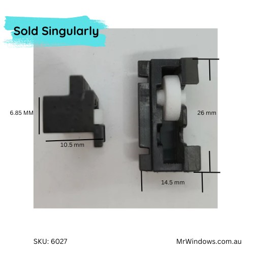 Window carriage and  roller - suit Clearview windows - 3D Printed -  Sold singularly