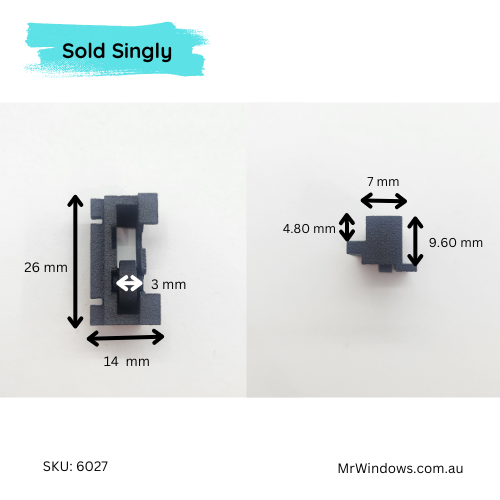 Window carriage and  roller - suit Clearview windows - 3D Printed -  Sold singly