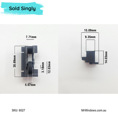 Window carriage and  roller - suit Clearview windows - 3D Printed -  Sold singly