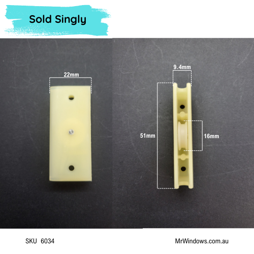 Window, Door rollers - suit Cowdroy MKII Sashless Windows - Sold singly