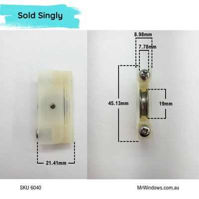 Window rollers - suit Cowdroy MKII Sashless TT52000 - sold singly