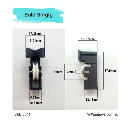 Window Rollers - suit Robb & Brown, Curtain windows - Sold singly