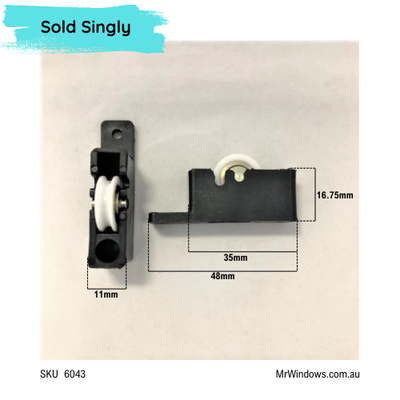 Window rollers - suit Dowell, Nu-Lock aluminium windows- Sold singly