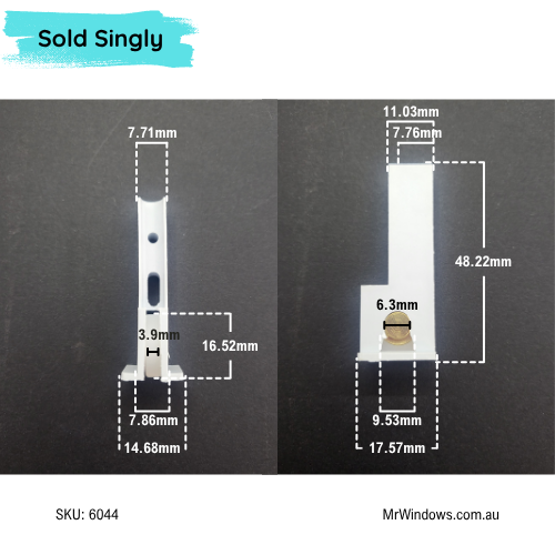 Window roller - suits CTL, G James windows (Brass Pin) - Sold singly