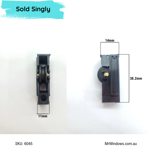 Window rollers - suits Capral, G James school series - DR232/13 - Sold singly