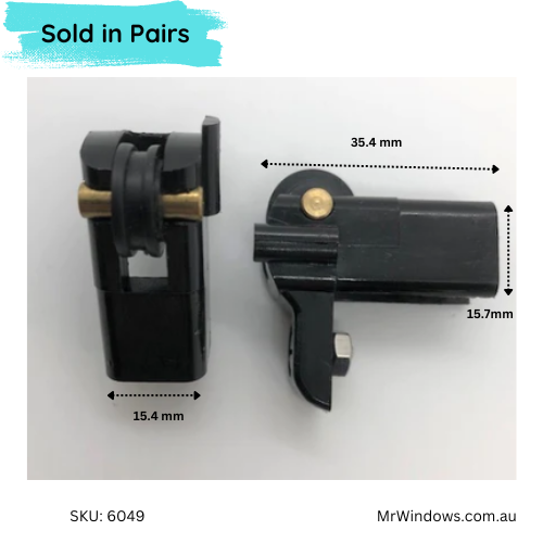 Sliding window rollers - suit Jason Windows - SET  LH & RH