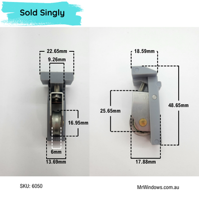 Window rollers - suit Jason Aluminium windows - sold singly