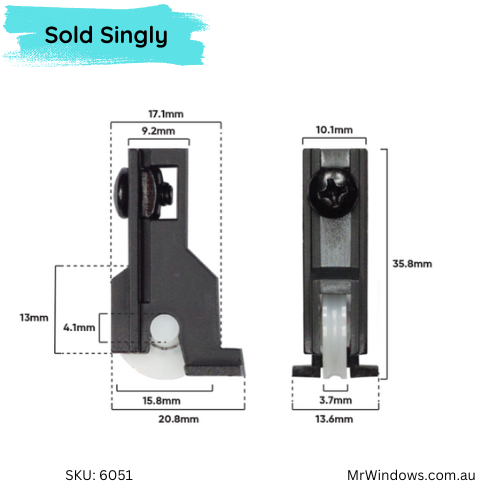 Window roller - suits G James 131 Series- Sold singly