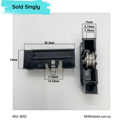 Window rollers - suits Capral, G James school series - DR232/52 - Sold singly