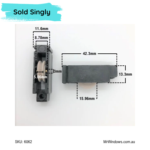 Window rollers - suit Robb & Brown, Frontline Windows - Sold singly