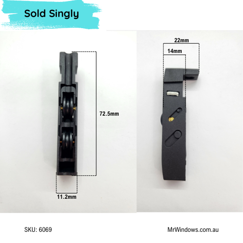 Sliding window rollers - suit Trend Windows - Double Bogey - Sold singly