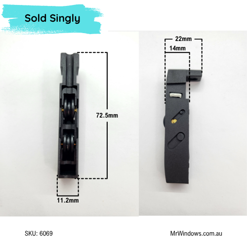 Sliding window rollers - suit Trend Windows - Double Bogey - Sold singly
