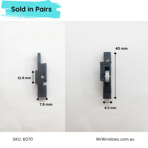 Window Rollers set - suits Stegbar LH & RH- Sold as a pair