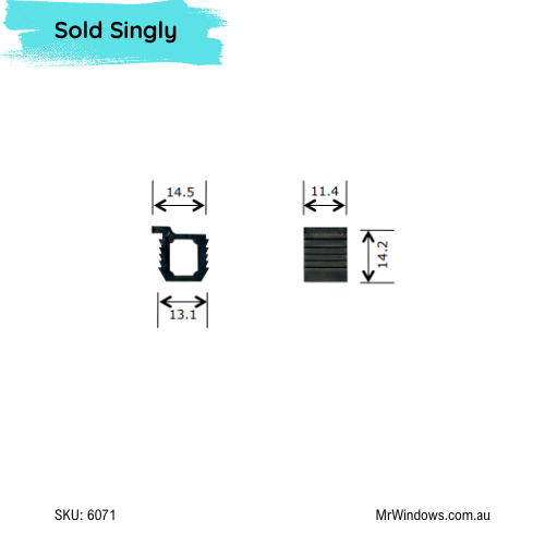 Guide - Head guide suits Boral BST, AMP, MK7 windows - sold singly