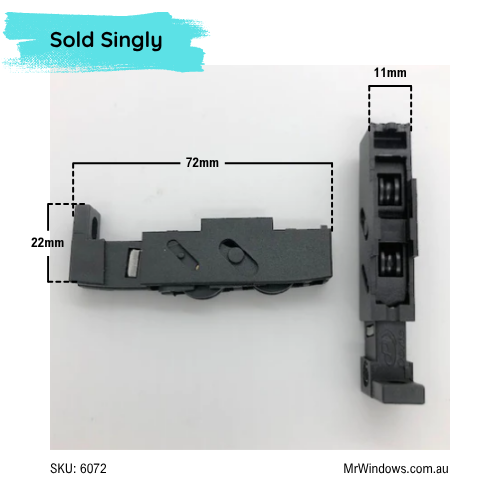 Window rollers - suits Stegbar - Double bogey - Sold singly