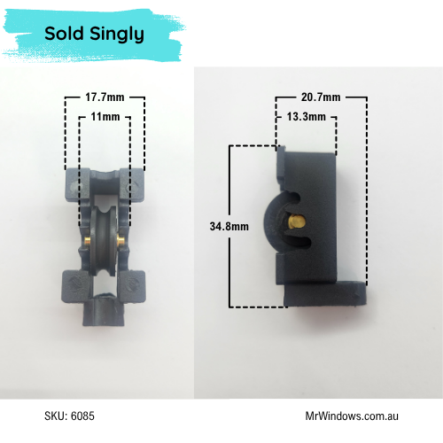 Window rollers - suits various brands - DR249 - sold Singly