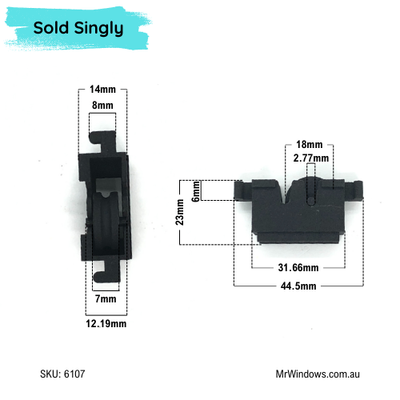 Sliding window roller - 3D printed