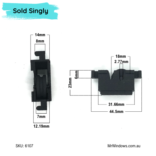 Sliding window roller - 3D printed