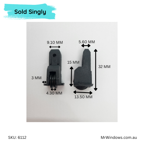 Bradnams, Window rollers - also suits  Wideline  Windows - Sold singly