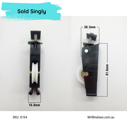 Rollers to suit A & L Sliding Doors - Extended - sold singularly