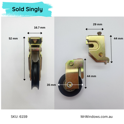 Sliding door rollers -suit Boral KM Cyclone,  G James doors- sold singly