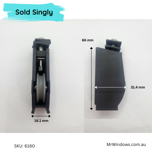 Doors rollers - suit Boral, Dowell MK5 doors - Sold singly