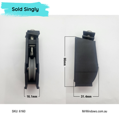 Doors rollers - suit Boral, Dowell MK5 doors - Sold singly