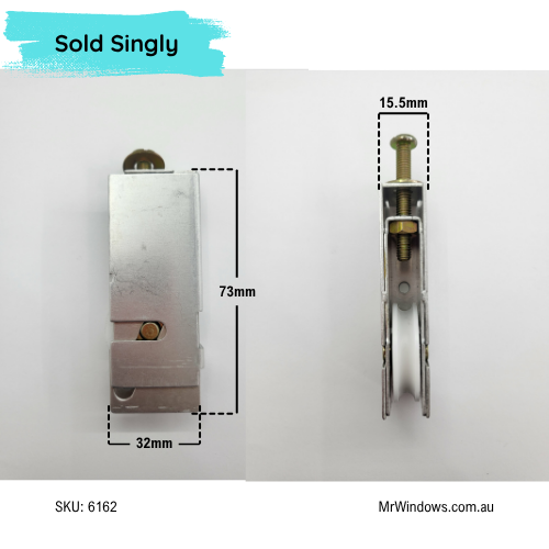 Door roller -  suits Old Bradnams - marine grade S/S - Sold singly