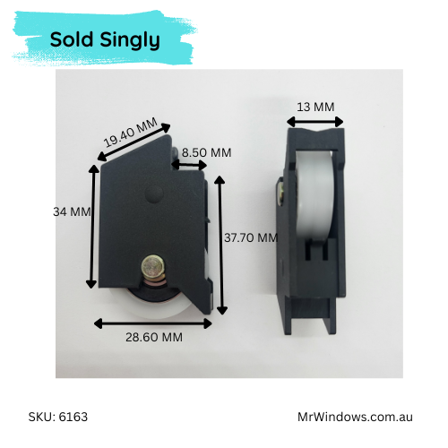 Door rollers - suits Bradnams (New) Airlie Doors - Sold singly