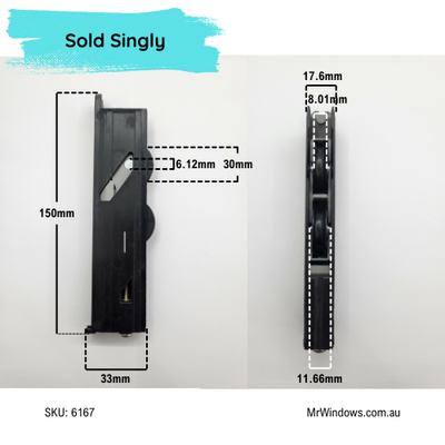 Roller suit Capral 900 series doors - Double Bogey- Sold singly
