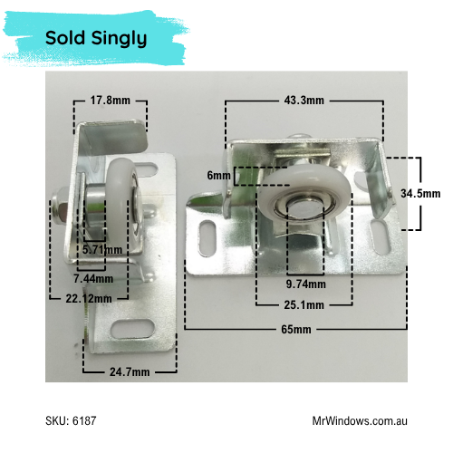 Door rollers - Top Hung roller - suits Cowdroy ARROW - Sold singly