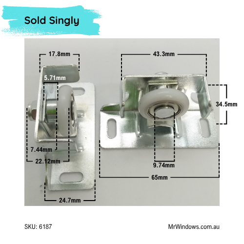 Door rollers - Top Hung roller - suits Cowdroy ARROW - Sold singly