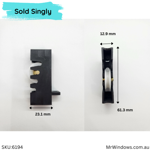 Door rollers - suit Dowell, Nu-Look, Lidco Doors - Sold singly