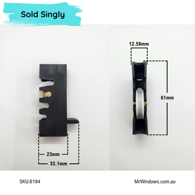 Door rollers - suit Dowell, Nu-Look, Lidco Doors - Sold singly