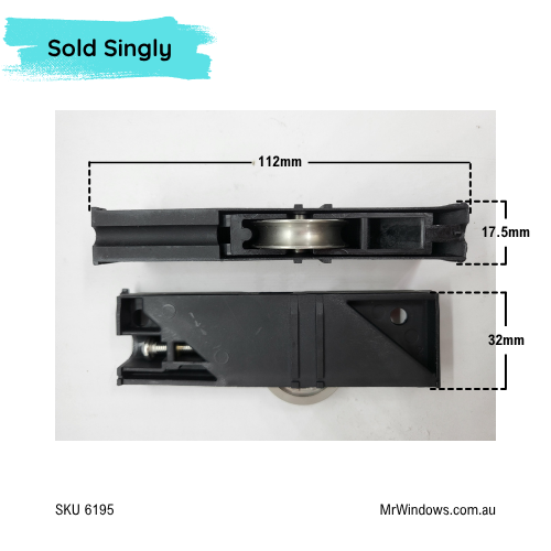 Sliding door rollers - suits G James, Capral - 50Kg - sold singly