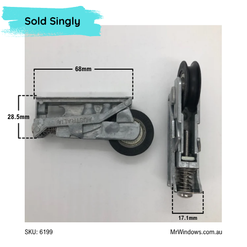 Door Roller Carriage & Rollers Nylon Roller- Sold singly