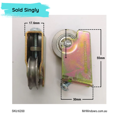 Door rollers by Karmac Roller & Roller Carriage Brass Bearing - sold singly