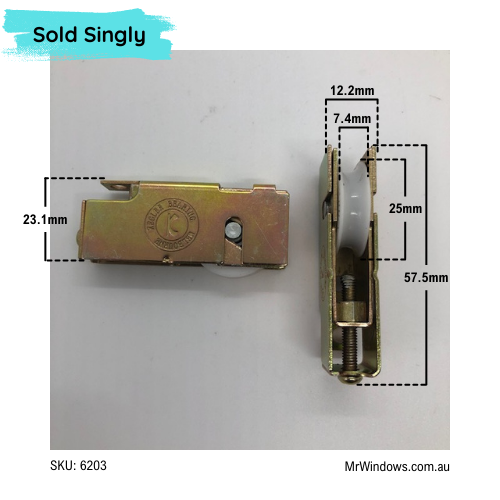 Sliding Door Roller Carriage & Rollers Nylon Roller - sold  singly