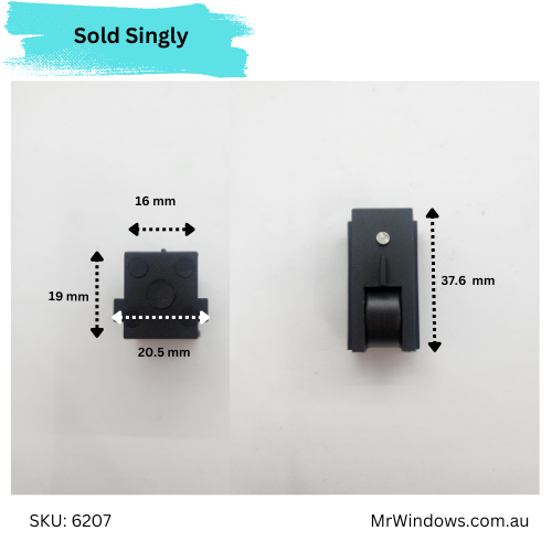 Door rollers - unknown brand - overseas - flat roller- Sold singly