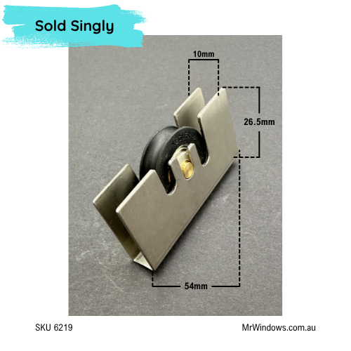 Door roller - S/S - suits Pronger, Lidco - Sold singly