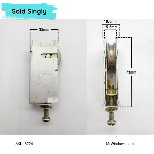 Rollers - suit Trend, Naco Doors- Flared stainless steel roller- Sold singly