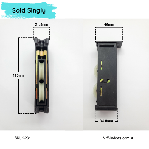 Door rollers - suit Jason windows residential doors - Sold singly