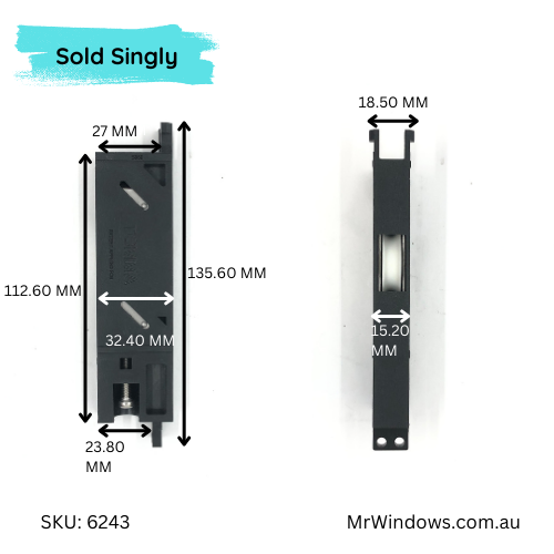 Door rollers - suit Wintec sliding doors - stainless housing