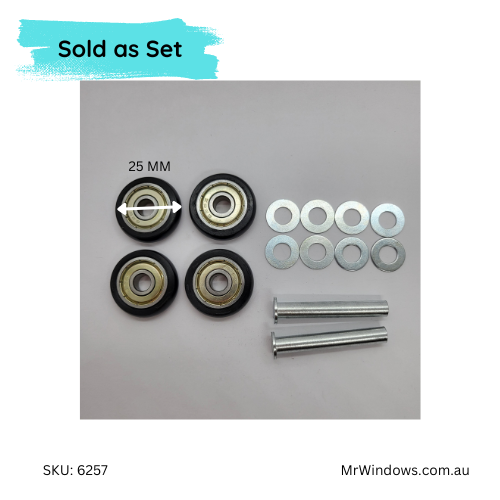 Cavity roller replacement and axle kit  - suits obsolete Hume series